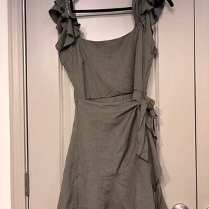 Olive Green Ruffle Dress 5 for $30 ⭐️